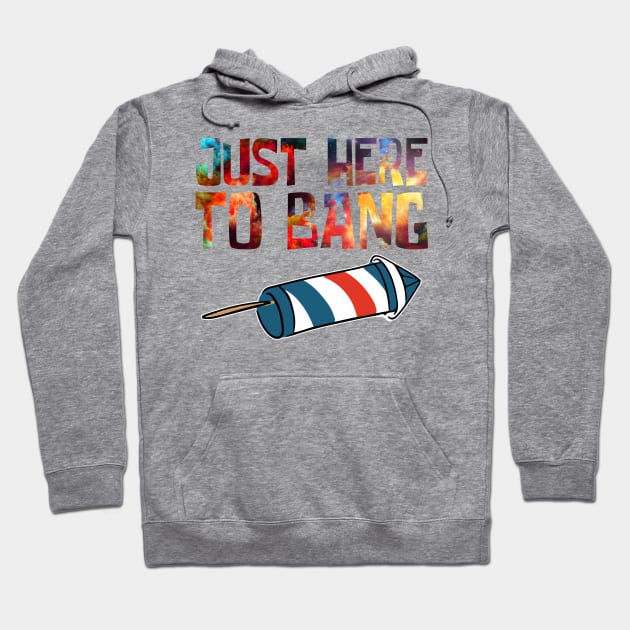 Just Here to Bang Hoodie by CF.LAB.DESIGN